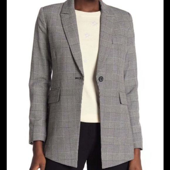 NWT Rebecca Minkoff Celia Check Blazer - Picture 2 of 12